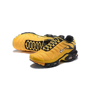 Nike TN Air Max Plus Frequency Pack Yellow Black Men Running Shoes Comfortable Sports Lightweight Sneakers AV7940-700 Original